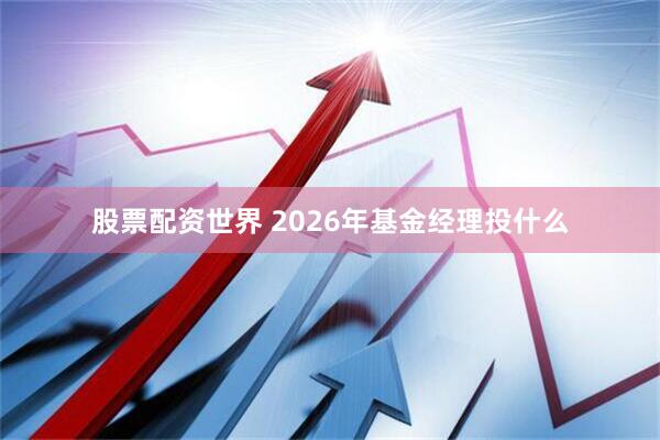 股票配资世界 2026年基金经理投什么
